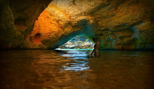 In A Grotto