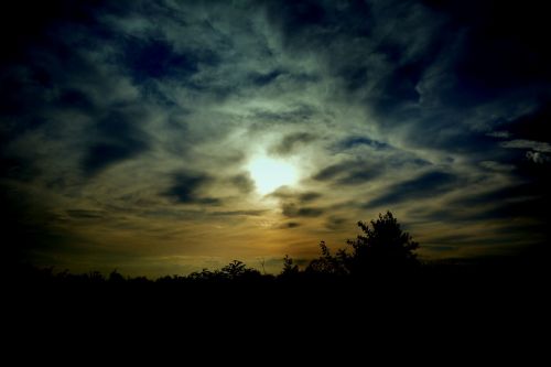 in the evening sunset cloud