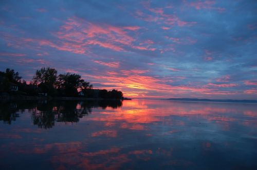 in the evening nightfall sunset