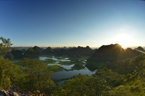 in yunnan province puzhehei sunrise