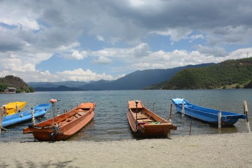 in yunnan province lugu lake the water village