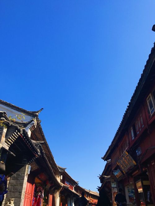 in yunnan province lijiang blue sky