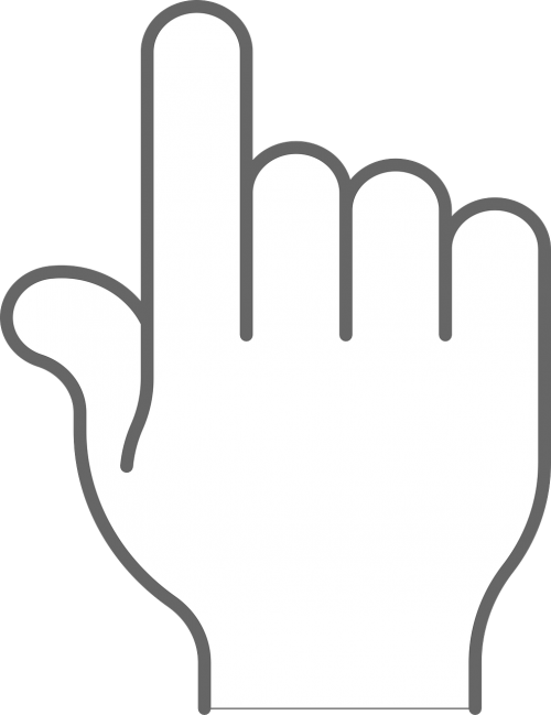 index finger pointing pointer