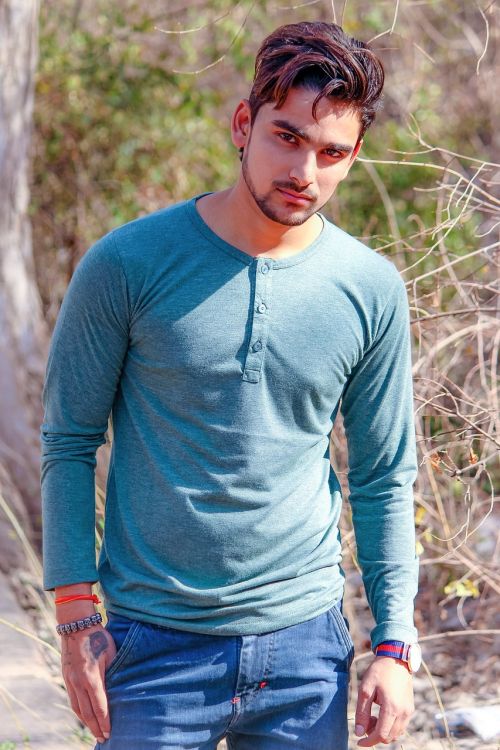 india male model outdoors