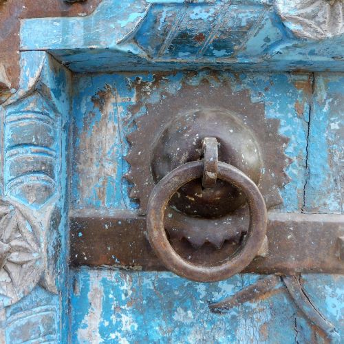 india door blue