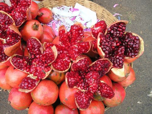 india pomegranate colorful