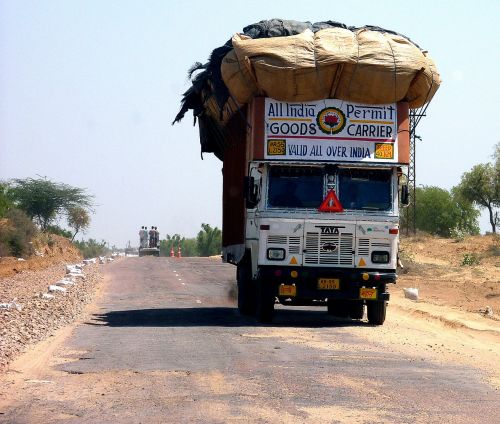 india overloaded truck
