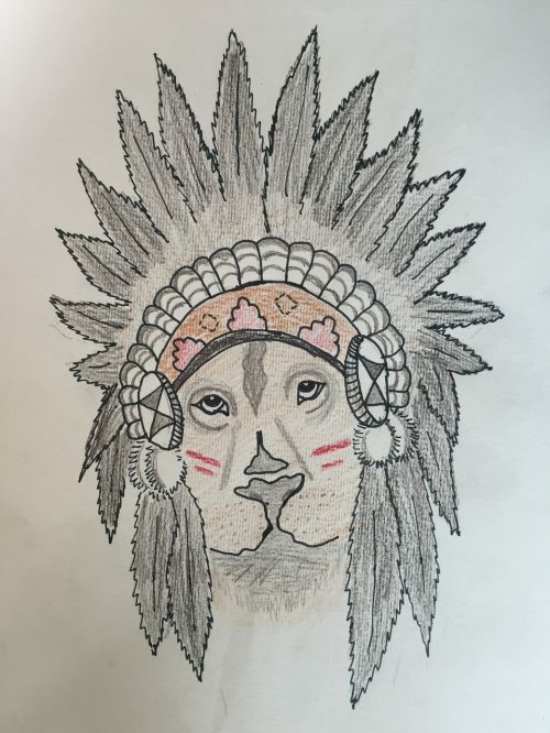 indian leo drawing