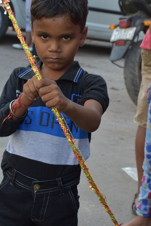 indian boy serious and innocent look child