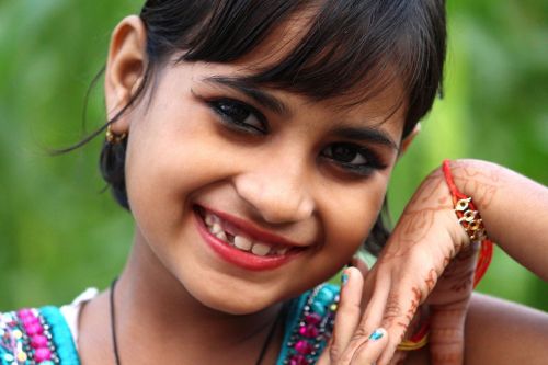 indian girl happy baby happy child
