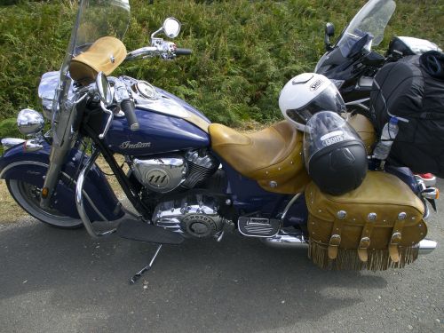 indian motorcycle moto parked