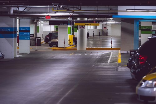 indoor  parking  cars