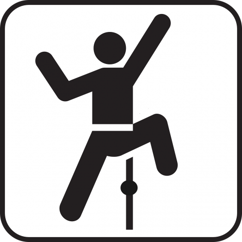 indoor climbing climber symbol