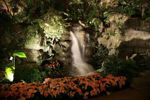 indoor waterfall waterfall with lights interior