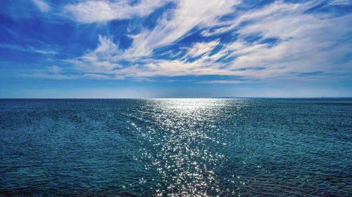 infinity blue sea horizon