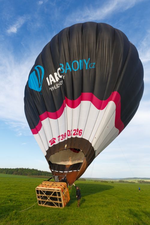 Inflating A Hot Air Balloon