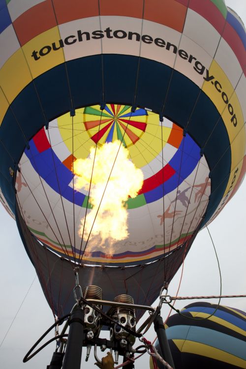 Inflating A Hot Air Balloon