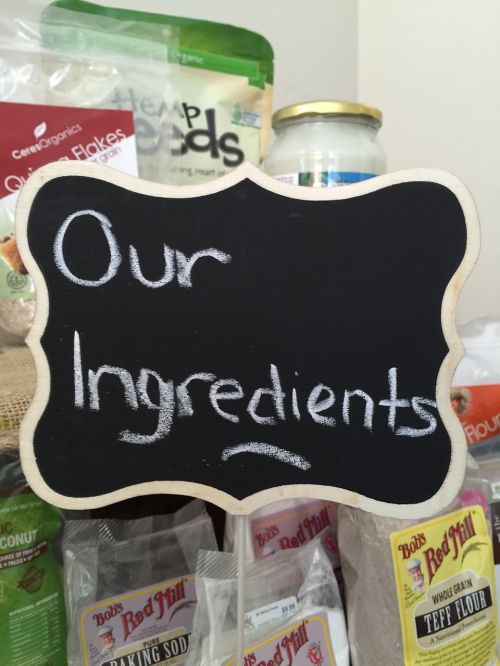 ingredients sign food