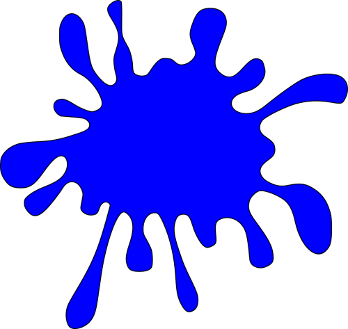 ink blue splash