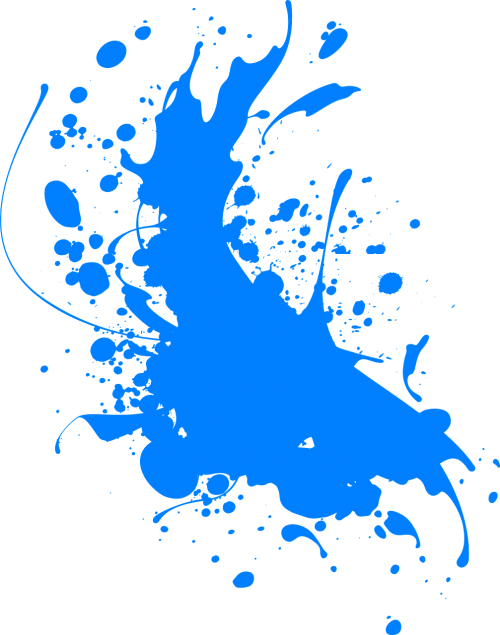 ink blue splatter