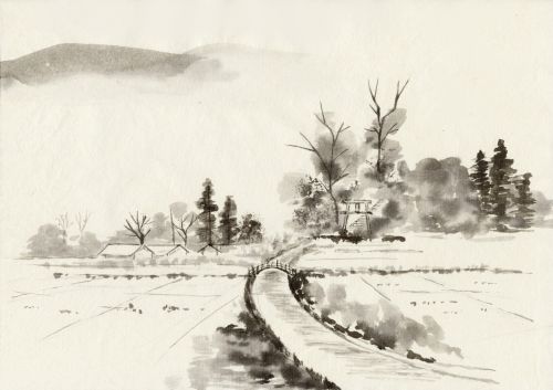 ink traditional chinese painting landscape