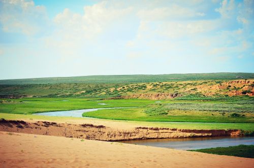 inner mongolia gol playing in the sand