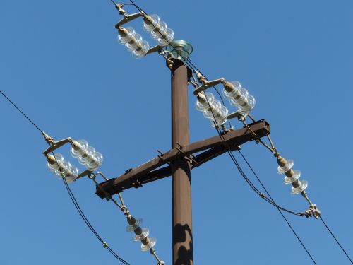 insulators overhead line electricity pylon