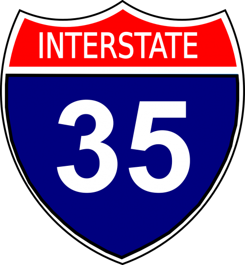 interstate highway road sign
