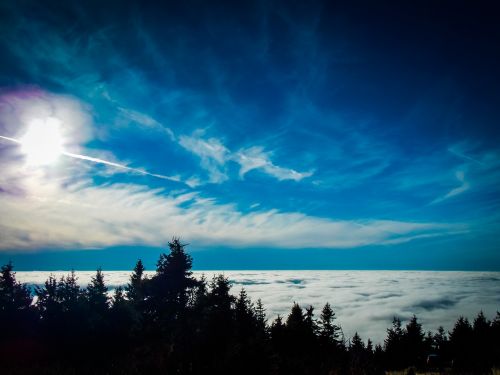 inversion klínovec clouds