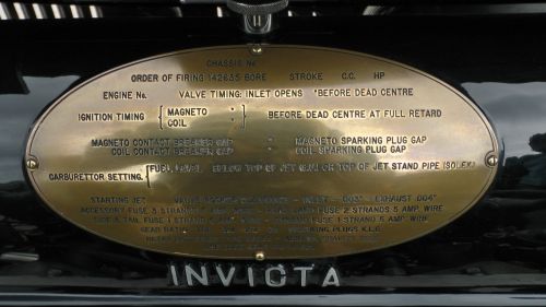 Invicta Engine Specificifications