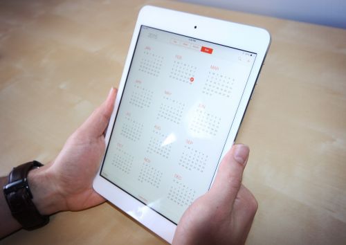 ipad tablet calendar