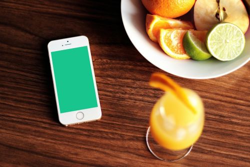 iphone smartphone oranges