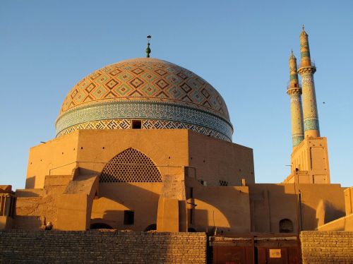 iran mosque minarets