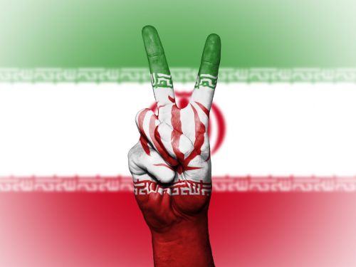 iran peace hand