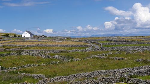 ireland stone walls landscape