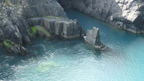 ireland lagoon cliffs