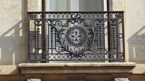 iron fence window facade