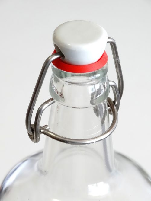 iron lock glass bottle bottle