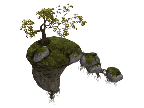 island flying island tree