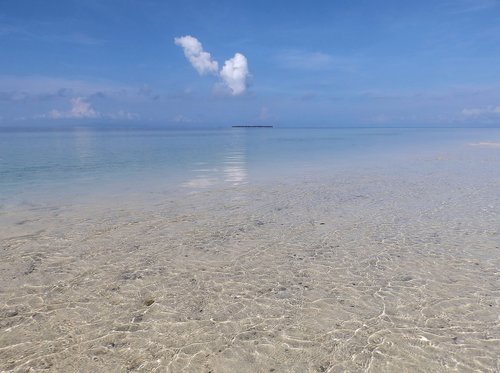 island  shallow water  beach