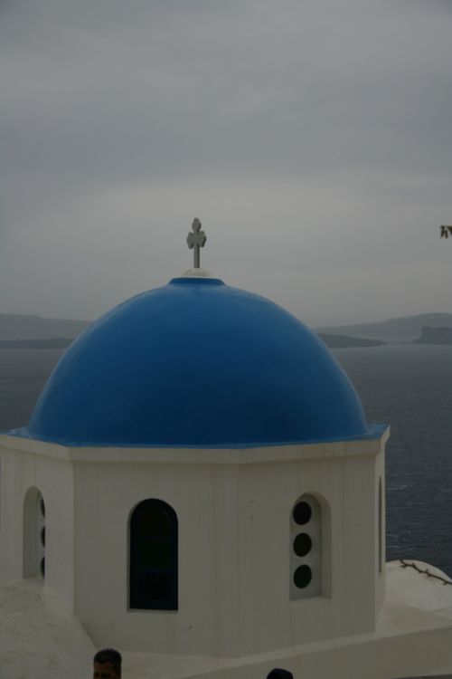 Island Of Santorini Blue Church