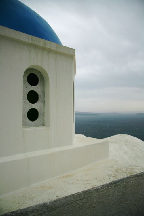 Island Of Santorini Blue Church