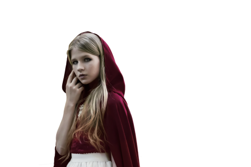 isolated girl red