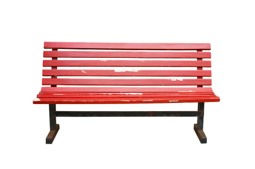 isolated transparent bench