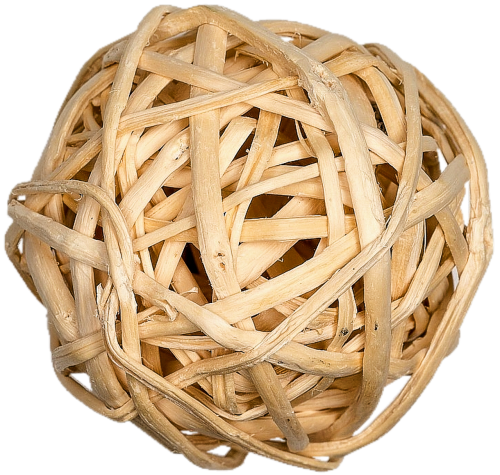 isolated straw bale art