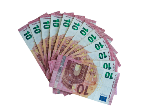 isolated money euro