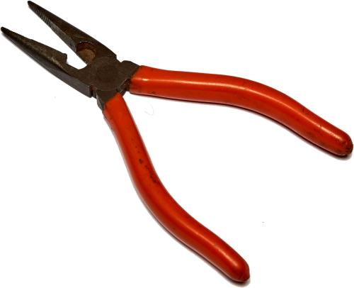 isolated pliers red