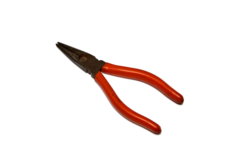isolated pliers red