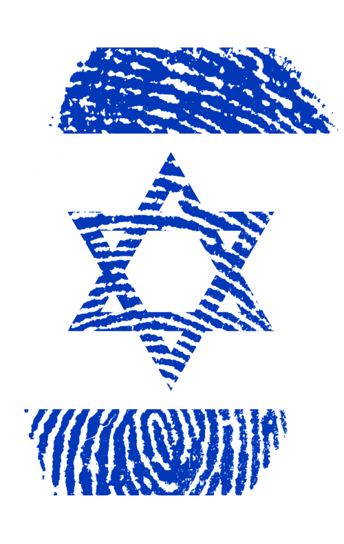 israel flag fingerprint