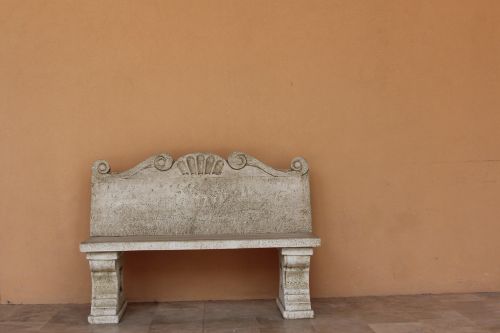 israel caesarea stone bench